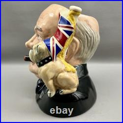 Royal Doulton Winston Churchill D6907 Character Jug Of The Year 1992 Bulldog COA