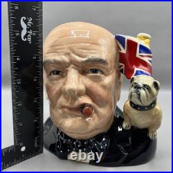 Royal Doulton Winston Churchill D6907 Character Jug Of The Year 1992 Bulldog COA