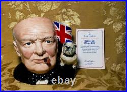 Royal Doulton Winston Churchill D6907 Character Jug Of The Year 1992 Large Coa