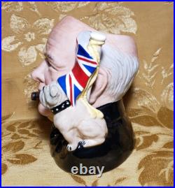 Royal Doulton Winston Churchill D6907 Character Jug Of The Year 1992 Large Coa