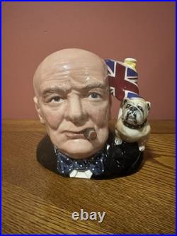 Royal Doulton Winston Churchill D6907 Large Character Jug 1992 Jug of the Year