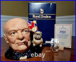 Royal Doulton Winston Churchill, D6907 with Box, Certificate and Extras