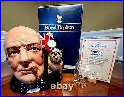 Royal Doulton Winston Churchill, D6907 with Box, Certificate and Extras