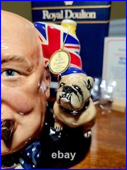 Royal Doulton Winston Churchill, D6907 with Box, Certificate and Extras