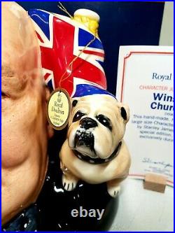 Royal Doulton Winston Churchill, D6907 with Certificate, Box and Extras