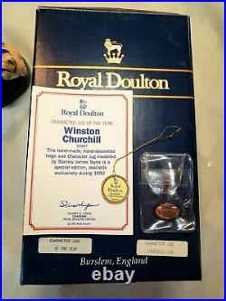 Royal Doulton Winston Churchill, D6907 with Certificate, Box and Extras