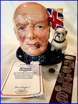 Royal Doulton Winston Churchill, D6907 with Certificate and Extras