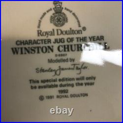 Royal Doulton Winston Churchill Large Character Jug. D6907. With Original Tag