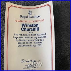 Royal Doulton Winston Churchill Large Character Jug. D6907. With Original Tag