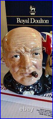 Royal Doulton Winston Churchill Toby Mug D6907 with Box & Certificate Pre-Loved