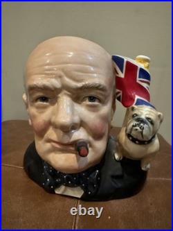 Royal Doulton'Winston Churchill' signed Character Jug of the Year (D6907) 1992
