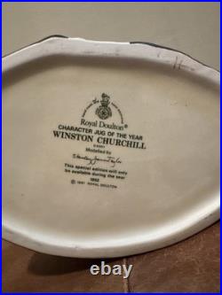 Royal Doulton'Winston Churchill' signed Character Jug of the Year (D6907) 1992
