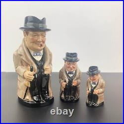 Royal Doulton character jug Winston Churchill Royal Doulton collectible toby jug