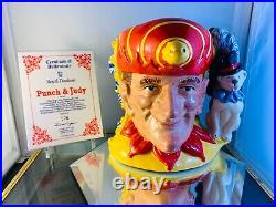 Royal Doulton double sided Character Jug PUNCH & JUDY D6946 (with COA)