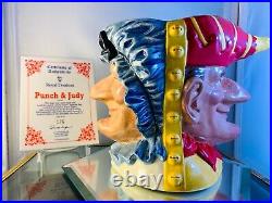 Royal Doulton double sided Character Jug PUNCH & JUDY D6946 (with COA)