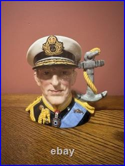 Royal Doulton'earl Mountbatten Of Burma'character Jug D6944 182/5000