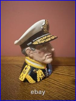 Royal Doulton'earl Mountbatten Of Burma'character Jug D6944 182/5000