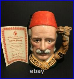 Royal Doulton'general Gordon' D6869 1990 Large Toby Character Jug 495/1500 Cert