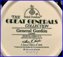 Royal Doulton'general Gordon' D6869 1991 Large Toby Character Jug 1/1500 Rare