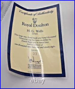 Royal Doulton'h. G. Wells' D7095 Large Character Jug 1998 1,998 War Worlds Coa