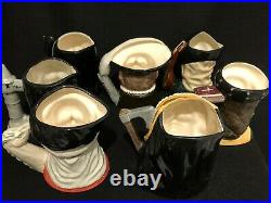 Royal Doulton'henry VIII & Six Wives' Large Toby Character Jugs Complete Set