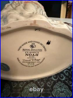 Royal Doulton'noah' Large Character Jug D7165 7.25 2001 Us Only
