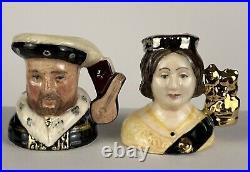 Royal Doulton set of six Tiny / Mini Character Jugs Kings & Queens of the Realm