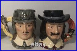 Royal Doulton small Jugs OLIVER CROMWELL and KING CHARLES I (with COA)