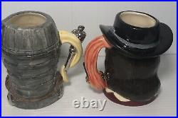 Royal Doulton small Jugs OLIVER CROMWELL and KING CHARLES I (with COA)