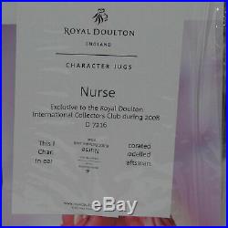 Royal Doulton small character jug RDICC Nurse D7216 boxed