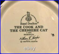 Royal Doulton'the Cook & The Cheshire Cat' D6842 1989 Large Toby Character Jug