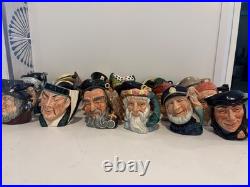 Royal doulton character toby jugs mugs small
