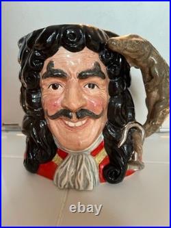 Royal doulton large Captain Hook, style 2 character toby jug