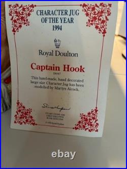 Royal doulton large Captain Hook, style 2 character toby jug