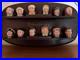 Set Of 12 Royal Doulton Mini Dickens Character Toby Mugs With Wooden Display