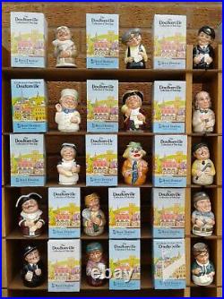 Set Of 25 Doultonville Character Jugs By Royal Doulton Boxed