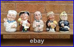 Set Of 25 Doultonville Character Jugs By Royal Doulton Boxed