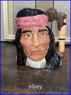 Signed Royal Doulton Character Jug Odd Sz The Wild West Geronimo D6733