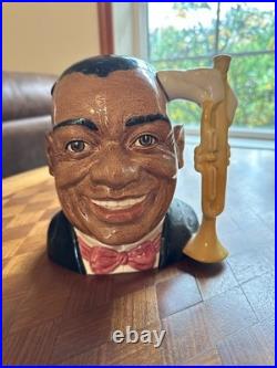 Signed Royal Doulton Toby Jug Large Louis Armstrong