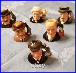 Six Royal Doulton Tiny Miniature Character Jugs D7011- D7016