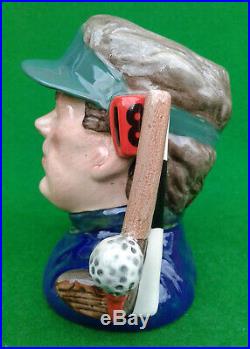 Small Royal Doulton Character Jug The Golfer Prototype Colourway D6865