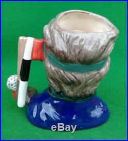 Small Royal Doulton Character Jug The Golfer Prototype Colourway D6865