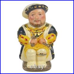 THE 6 WIVES OF KING HENRY VIII Royal Doulton SIGNED Character Jugs Display Stand