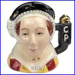 THE 6 WIVES OF KING HENRY VIII Royal Doulton SIGNED Character Jugs Display Stand