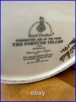 THE FORTUNE TELLER with COA Royal Doulton SIGNED Toby Jug mug pitcher 7 1991