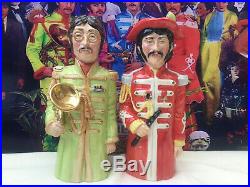 TOBY JUGS. The Beatles. SET. No 1. Sgt Pepper. Beatle figures. Character jug. Music