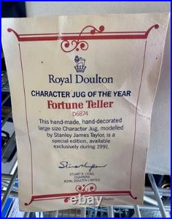 The Fortune Teller Royal Doulton Large Character Jug 1991 England Retired The Fortune Teller Royal Doulton Large Character Jug 1991 England Retired