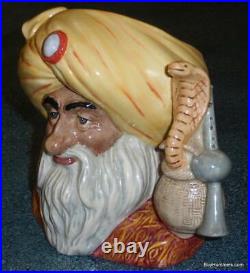 The Snake Charmer Character Toby Jug D6912 Royal Doulton Rare Collectible Gift