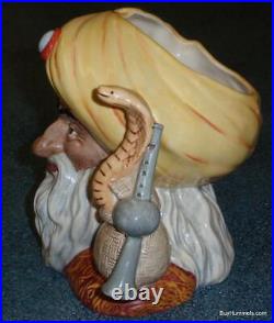 The Snake Charmer Character Toby Jug D6912 Royal Doulton Rare Collectible Gift