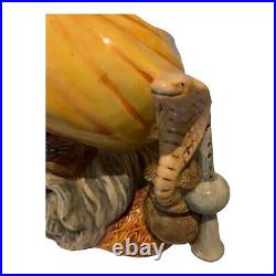 The Snake Charmer Character Toby Jug D6912 Royal Doulton Rare Collectible-mint